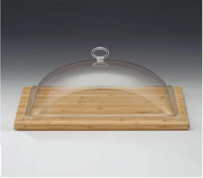 Zicco Zcp 689 Ahşap Altlı Akrilik Kapaklı Fanus 30X40 Cm H 12 Cm