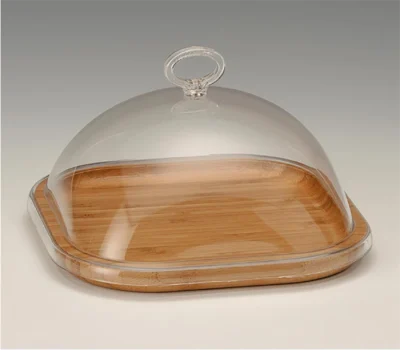 Zicco Zcp 695 Ahşap Altlı Akrilik Kapaklı Fanus 21*21 Cm 21X21X H 13 Cm