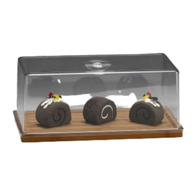 Zicco Zcp 852 Bamboo Altlı Polikarbonat Kapaklı Baton Fanus 18x35x15 Cm