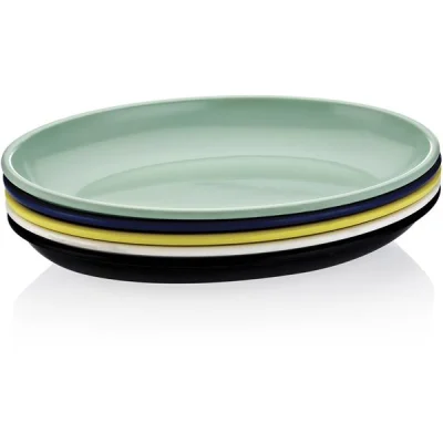 Biradlı Fts-1958 Melamin Tabak Oval 55X39X6 Cm Mavi