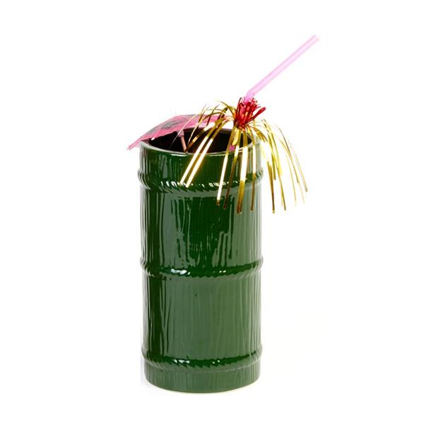 Biradlı Grv-20207 Seramik Tiki Mug 8x17 Cm  570 Cc Yeşil