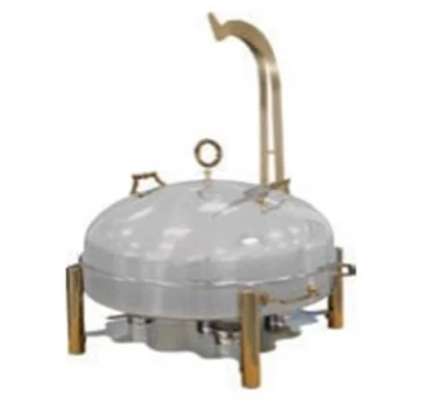 CHAFING DISH YUVARLAK 80 CM KAPAK ORTADOGU MODEL SARI ASKILI