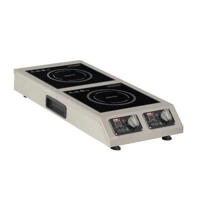 Omake 2x1800W Cam Yüzeyli Elektrikli Dikey Çiftli İndüksiyon Ocak