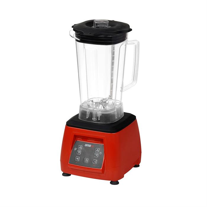 Omake 3 L Kapak Sensörlü Dijital Buz Kırıcı Manuel Bar Blender 2200W Kırmızı