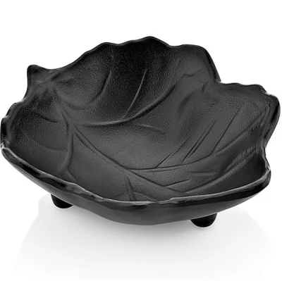 Biradlı Brd-104 Açık Büfe Sunum Yaprak Minimal 10X8X3 Cm Siyah