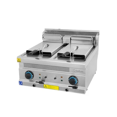 Turhan Çelik TC.6FE600 60'lık Tahliyeli Çiftli Fritöz 600x630x300